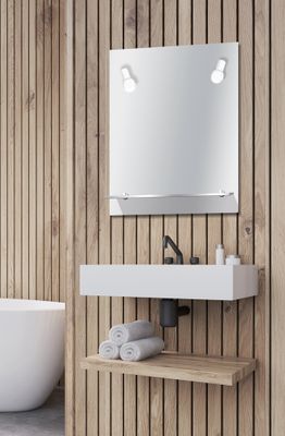 Miroir lumineux Celso 75 x 60 cm MP GLASS