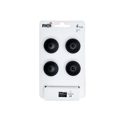 Boutons de meuble rond noirs mats Lyonnais diamètre 30 mm par 4 REI