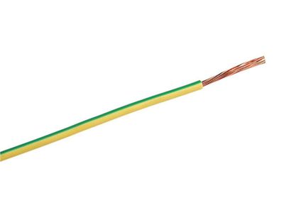 Fil électrique H07V-R 6 mm² semi-rigide vert/jaune au mètre - NEXANS