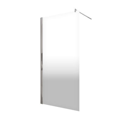 Paroi de douche à l'italienne 140x200 cm profilé chrome verre brume 6 mm New Style - SCHULTE