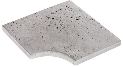 Margelle d'angle droit Jouques Ardèche NF 45 x 45 x 3,5 cm - FABEMI