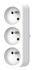 Multiprise murale 3 prises ou triplite blanc - QUARX