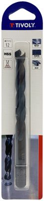 Foret métaux taillé meulé HSS -Revêtu STEAM -DIN338 -h8 -Pointe en croix court diamètre 12 mm TIVOLY