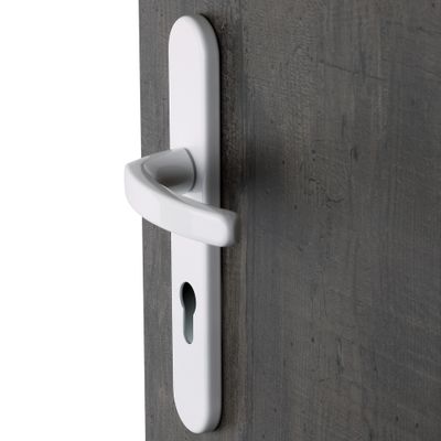 Poignées de porte Beverly blanc mat à cylindre ALPERTEC