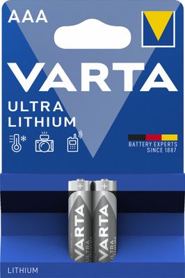 Piles lithium LR03 (AAA) Ultra par 2 - VARTA