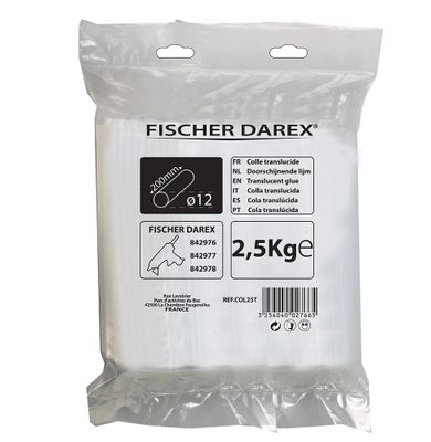 Sachet de 2.5kg de colle transparante FISCHER DAREX