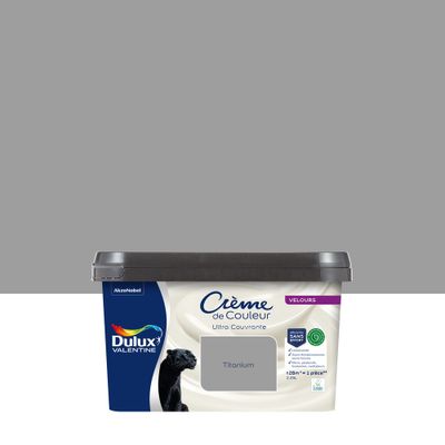 Peinture crème de couleur Titanium velours 2,25L - DULUX VALENTINE
