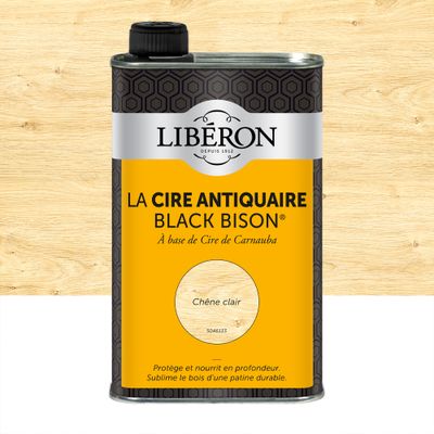 Cire antiquaire liquide "Black Bison" chêne clair 0,5 L - LIBERON