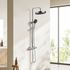 Colonne de douche thermostatique chrome Concave - EDOUARD ROUSSEAU