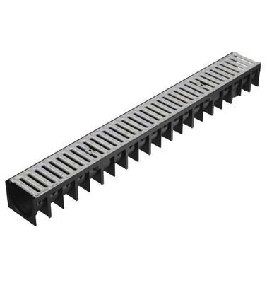 Caniveau polypropylène L.1000 x l.120 x H.92mm avec grille acier galvanisé - FITT