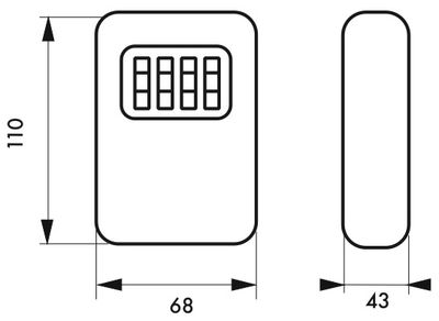Boîte à clés murale à combinaison THIRARD