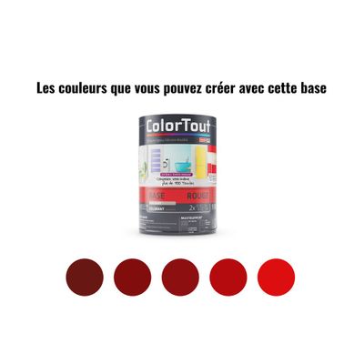Base peinture époxy rouge satiné 460 mL - COLORTOUT
