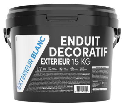 ENDUIT Extérieur Aspect Crépi Blanc 15 KG - TDP
