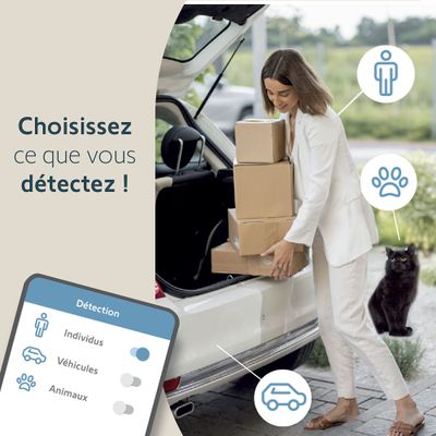 Caméra de surveillance extérieure avec détection intelligente OUTDOOR 2 gris - SOMFY