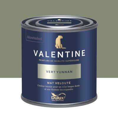 Peinture Valentine Mat Velouté Vert Yunnan 125 mL - DULUX VALENTINE