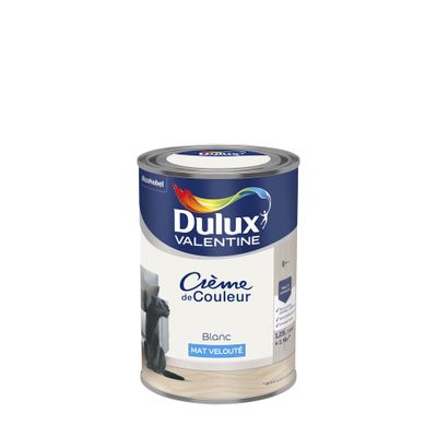 Peinture Crème de Couleur Blanc mat 1,25 L- DULUX VALENTINE