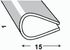 Serre feuillet PVC blanc 15 mm 2 m CQFD