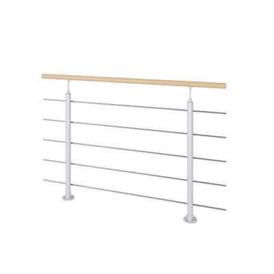 Garde-corps Interio - Acier thermolaqué RAL 9006 - L 1,50 m - Pose à plat - SOGEM