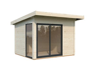 Studio de jardin en bois Andrea avec baie double vitrage -  12 m² hors-tout - Livraison à domicile incluse - PALMAKO