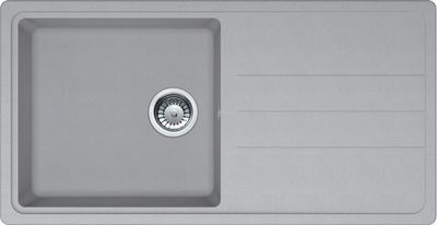 Evier de cuisine composite gris platinium 97x50 cm 1 bac 1 egouttoir Janus - FRANKE