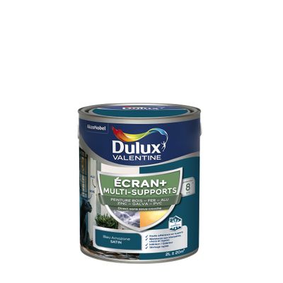 Peinture Ecran+ Multi-supports Satin Bleu Amazone 2 L - DULUX VALENTINE