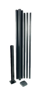 Poteau de clôture P-MEX gris anthacite H 1,25 m - Kit complet prêt à poser - MOREY