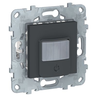 Détecteur de mouvements + bouton poussoir anthracite - Unica SCHNEIDER ELECTRIC