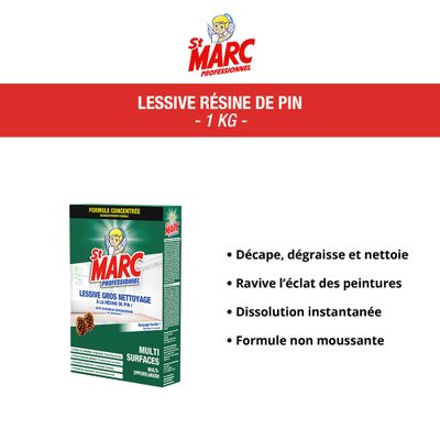 Lessive Gros travaux résine pin  1KG - ST MARC