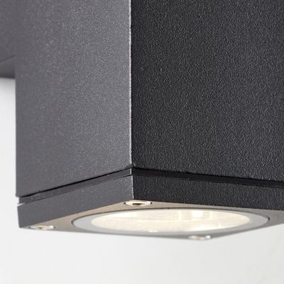 Applique extérieur 2 lumières GU10 Hally anthracite IP44 10W - BRILLIANT