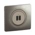 Prise encastrable double USB-C Power Delivery Titane - Céliane LEGRAND