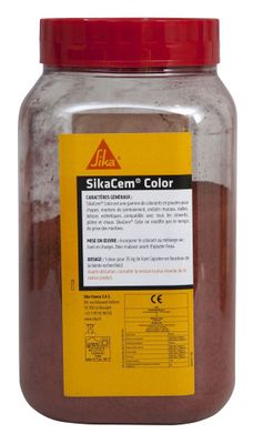 Colorant en poudre SikaCem rouge pour béton-mortier-chaux 800 gr - SIKA