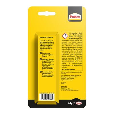 Pâte à réparer 100% colle tube 64 g - PATTEX