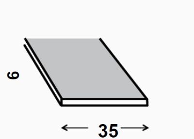 Profilé plat acier laminé 35 x 6 mm 1 m CQFD