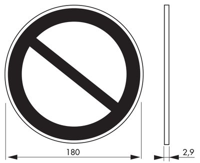 Plaque signalétique adhésive Stationnement interdit diamètre 180 mm THIRARD