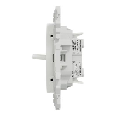 Double interrupteur va-et-vient ou poussoir à levier Odace 2025 blanc - SCHNEIDER ELECTRIC