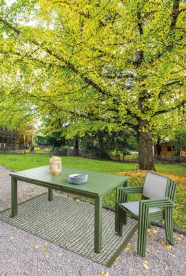 Tapis 160x240cm vert blanc JARDILINE