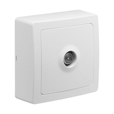 Prise TV en saillie Blok blanc - DEBFLEX