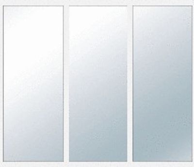 Verrière Louvre Profil Blanc Vitrage Verre Clair L. 1230 mm x H. 1125mm YKARIO