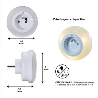 Veilleuse crépusculaire LED CORENSI - TIBELEC