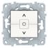 Interrupteur volet roulant 3 boutons blanc - Unica SCHNEIDER ELECTRIC