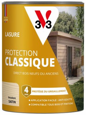 Lasure Protection Classique 4 ans incolore 0,75 L - V33
