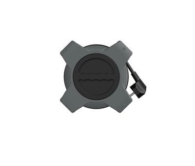 Mini enrouleur électrique 5m 4 prises noir/gris - LINK2HOME