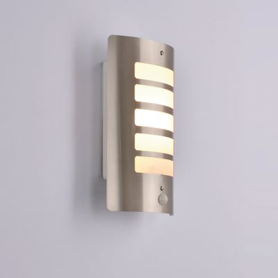 Applique extérieur E27 détecteur de mouvements Harbour nickel brossé IP44 20W - COREP