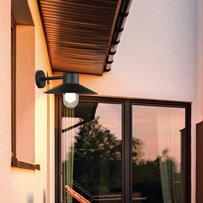 Applique extérieur E27 River noir IP44 25W - COREP