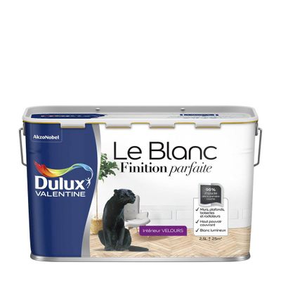 Peinture acrylique Finition Parfaite Blanc velours 2,5 L - DULUX VALENTINE