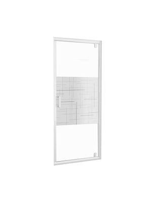 Porte de douche pivotante Barbades sérigraphiée 80 x 190 cm OCEA