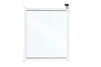 Portillon de piscine en aluminium blanc et verre 1,10 m - HOMALU