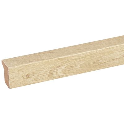 Profil de finition MDF Decowall Blend chêne ivoire sur fond noir - 12 x 20 x 2600 mm - AJ TIMBER