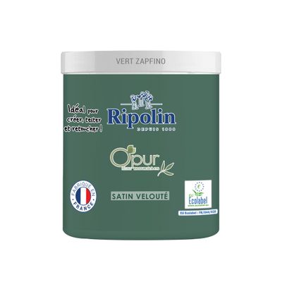 Peinture O'PUR Vert Zapfino Satin 75 Ml - RIPOLIN
