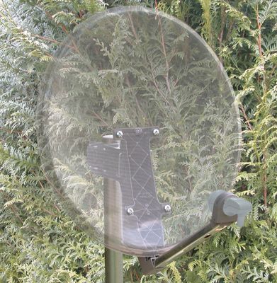 Parabole transparente diamètre 60 cm Easy avec tête satellite "LNB" SEDEA